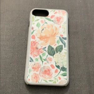 Floral iPhone 7+ case w extra protective case -